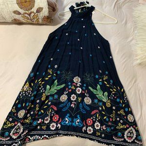 Sleeveless Halter Neck Swing Dress